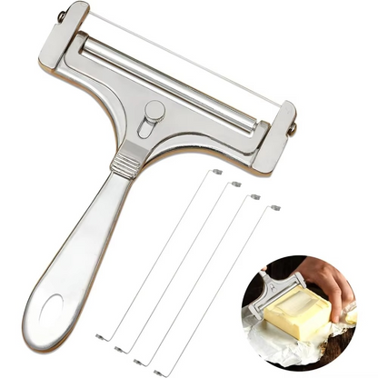 Professional Stainless Cheese Cutter with Adjustable Slice Thickness