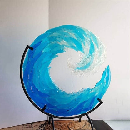 Beautiful Sea Glass Wave Art Sculpture