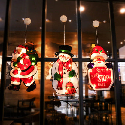 Colorful LED Christmas Window String Lights