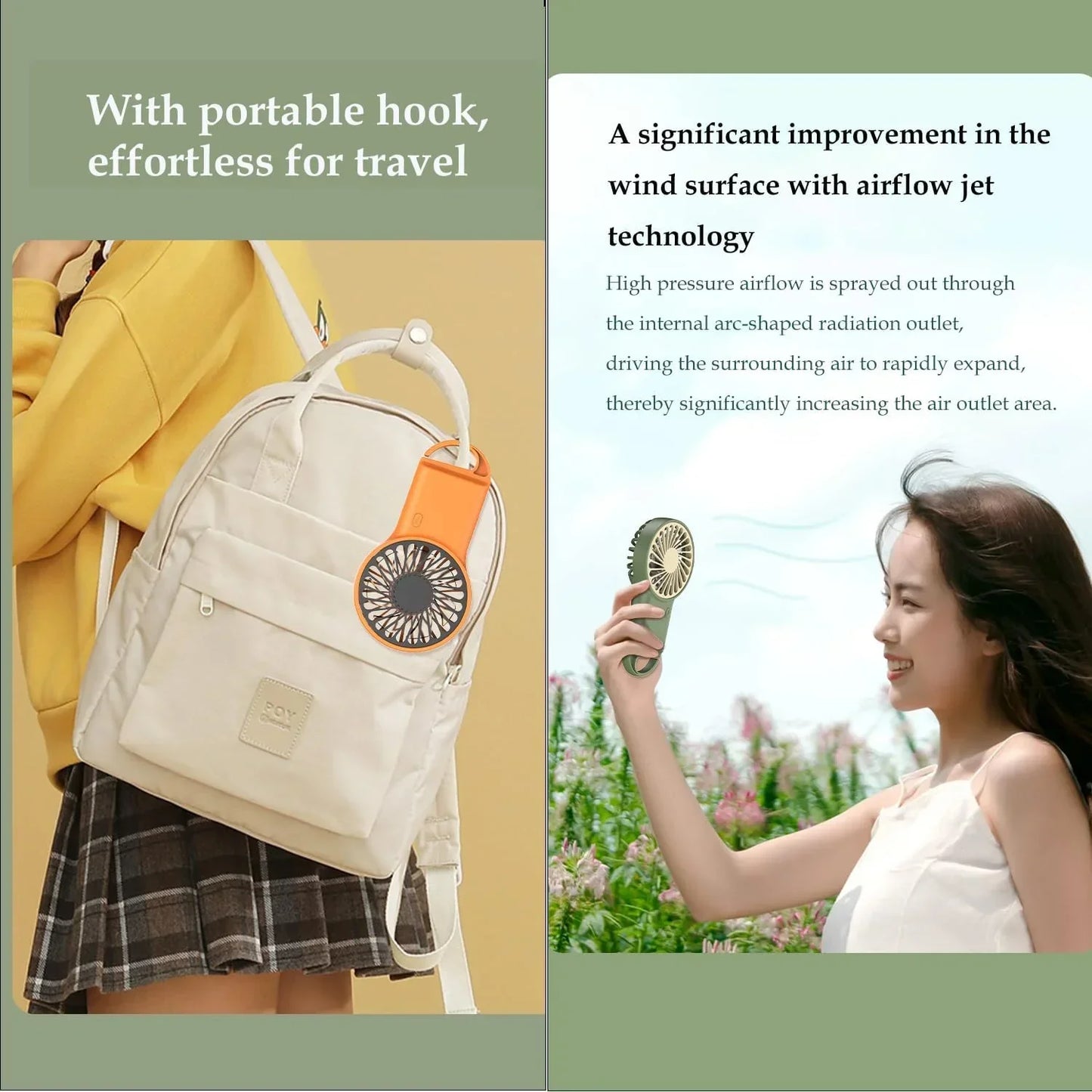 Compact Foldable USB Travel Fan