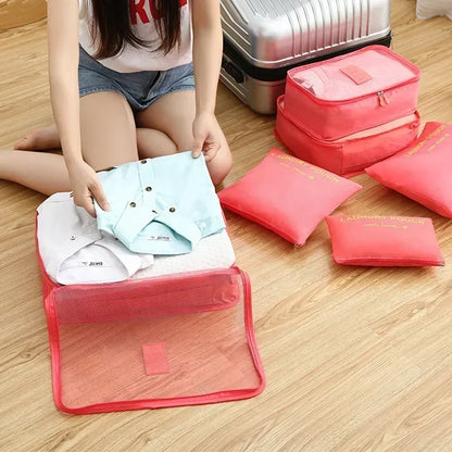 Practical Travel Luggage Organizer Kit 6-Piece Set
