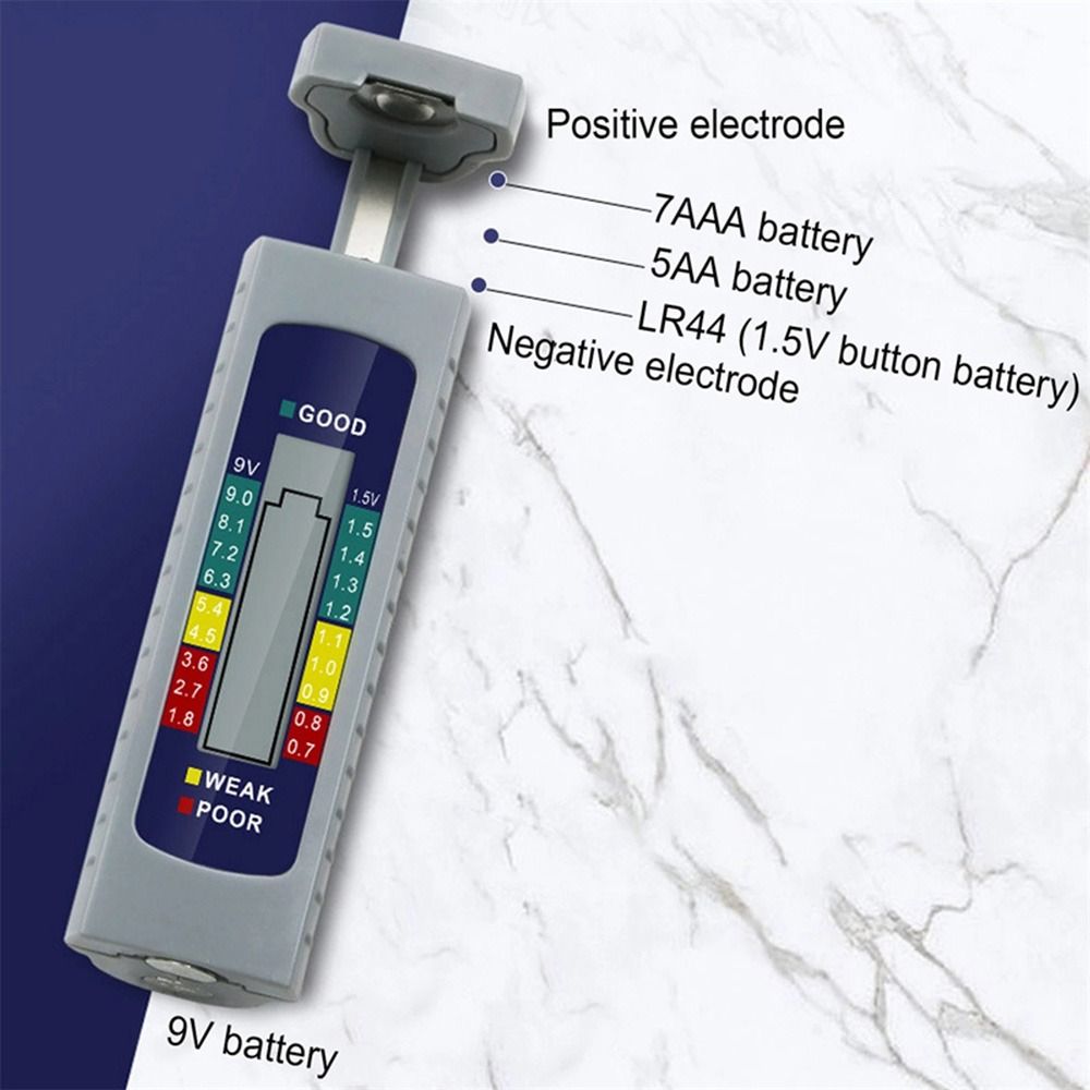 Accurate Universal Battery Voltage Tester with LCD Display