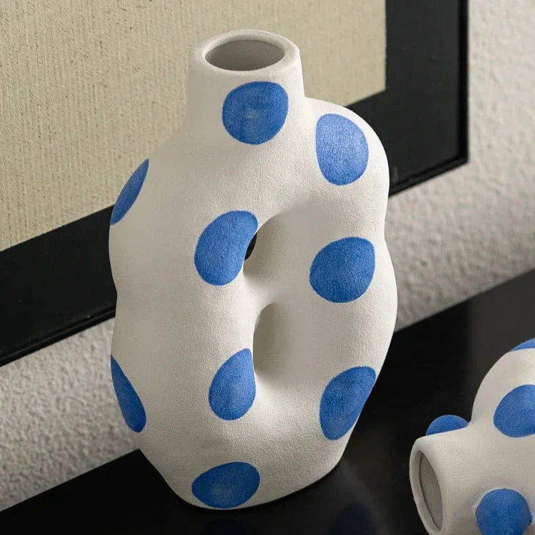 Unique Spotted Ceramic Vase