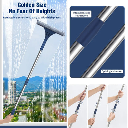 Easy Reach Window Cleaning Kit with Extendable Handle