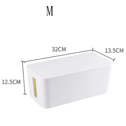 Cable Management Box with Lid and Socket Organizer