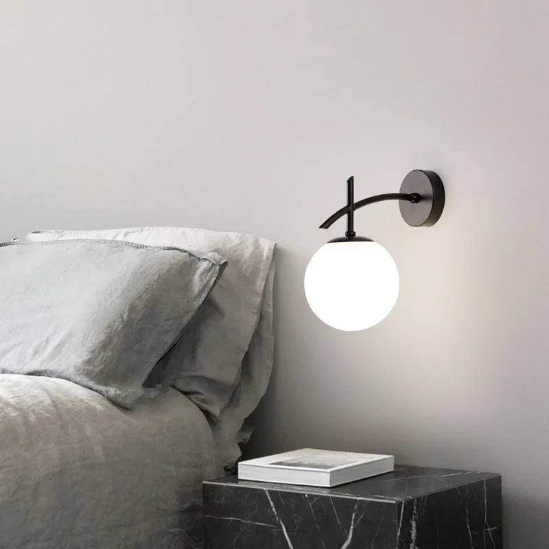 Elegant Gold Glass Wall Light Fixture