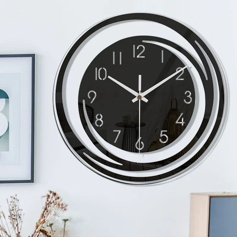 Simple Black Acrylic Wall Clock