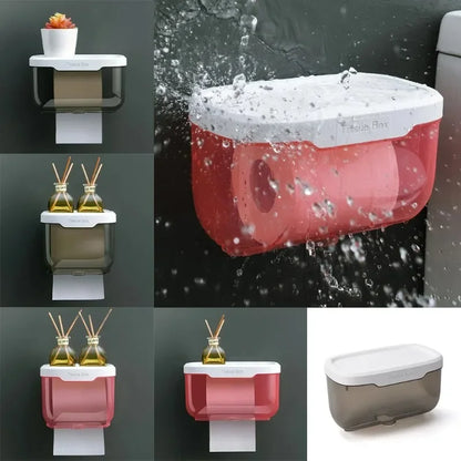 Stylish Wall Mount Toilet Paper Dispenser with Storage