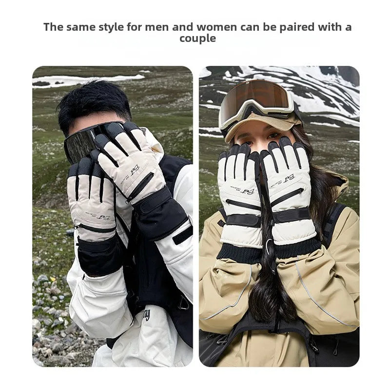 Warm Waterproof Ski Gloves with Touchscreen Fingers