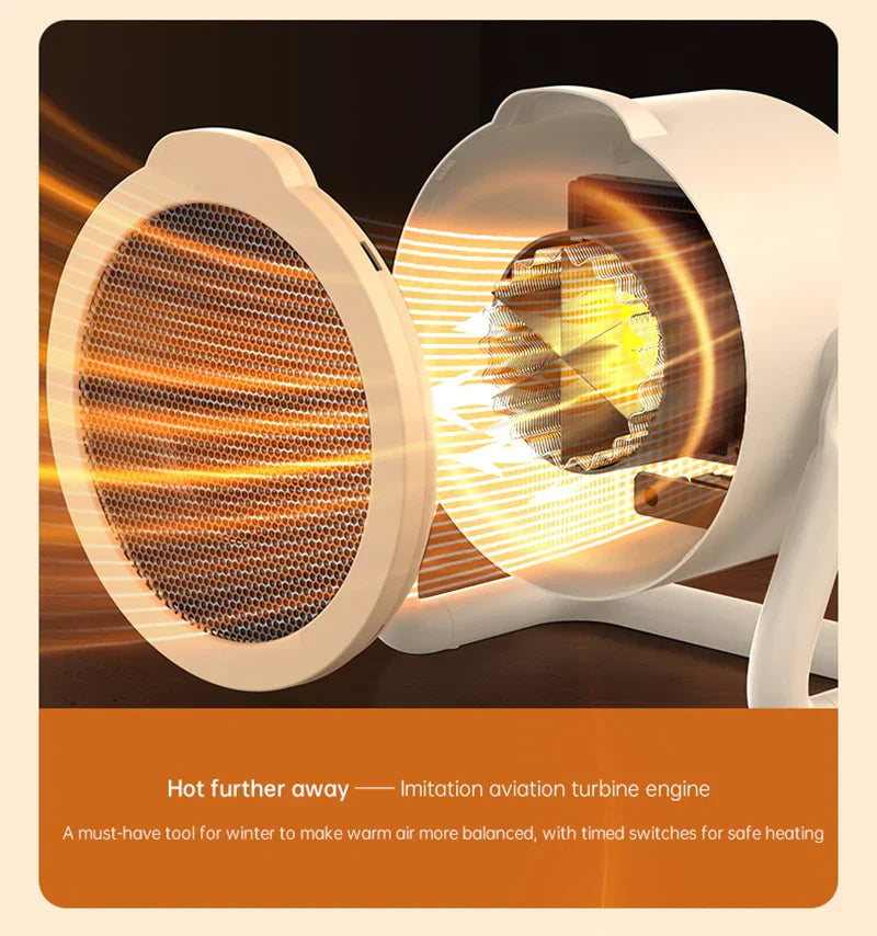 Compact 1000W Electric Space Heater with Safety Protection