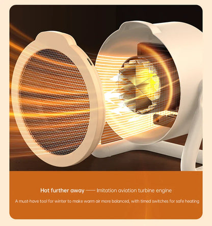 Compact 1000W Electric Space Heater with Safety Protection