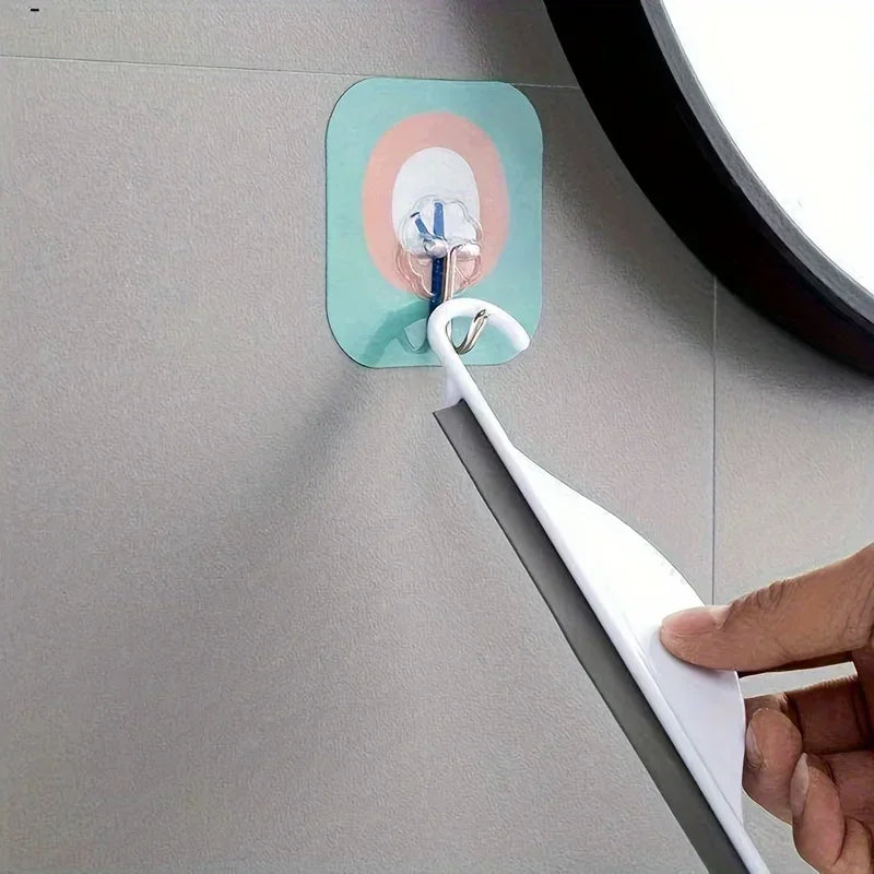 Compact Silicone Shower Squeegee for Glass & Windows