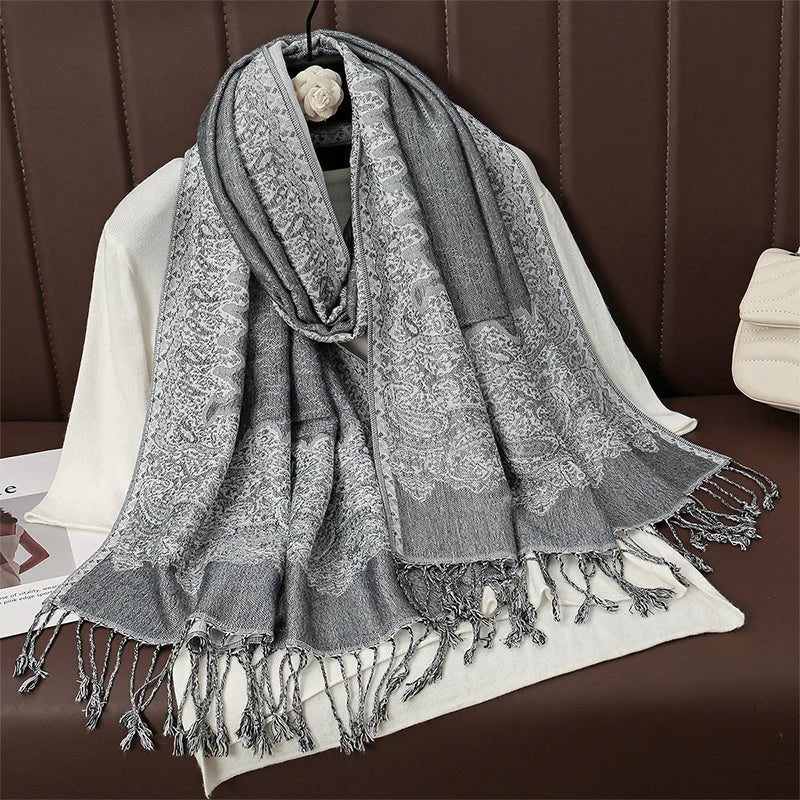 Soft Cashmere Women's Scarf Luxury Warm Print