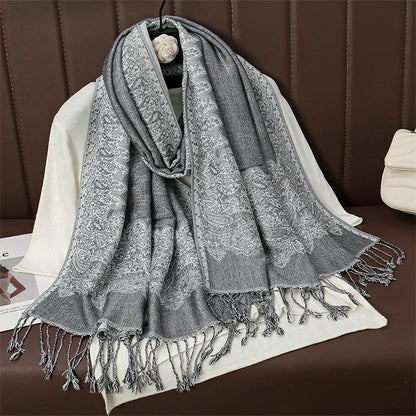 Soft Cashmere Women's Scarf Luxury Warm Print