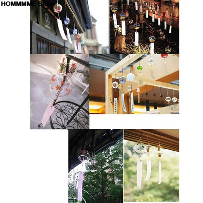 Beautiful Japanese Glass Wind Chime Pendant