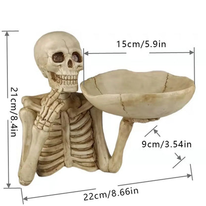 Spooky Skull Resin Serving Tray