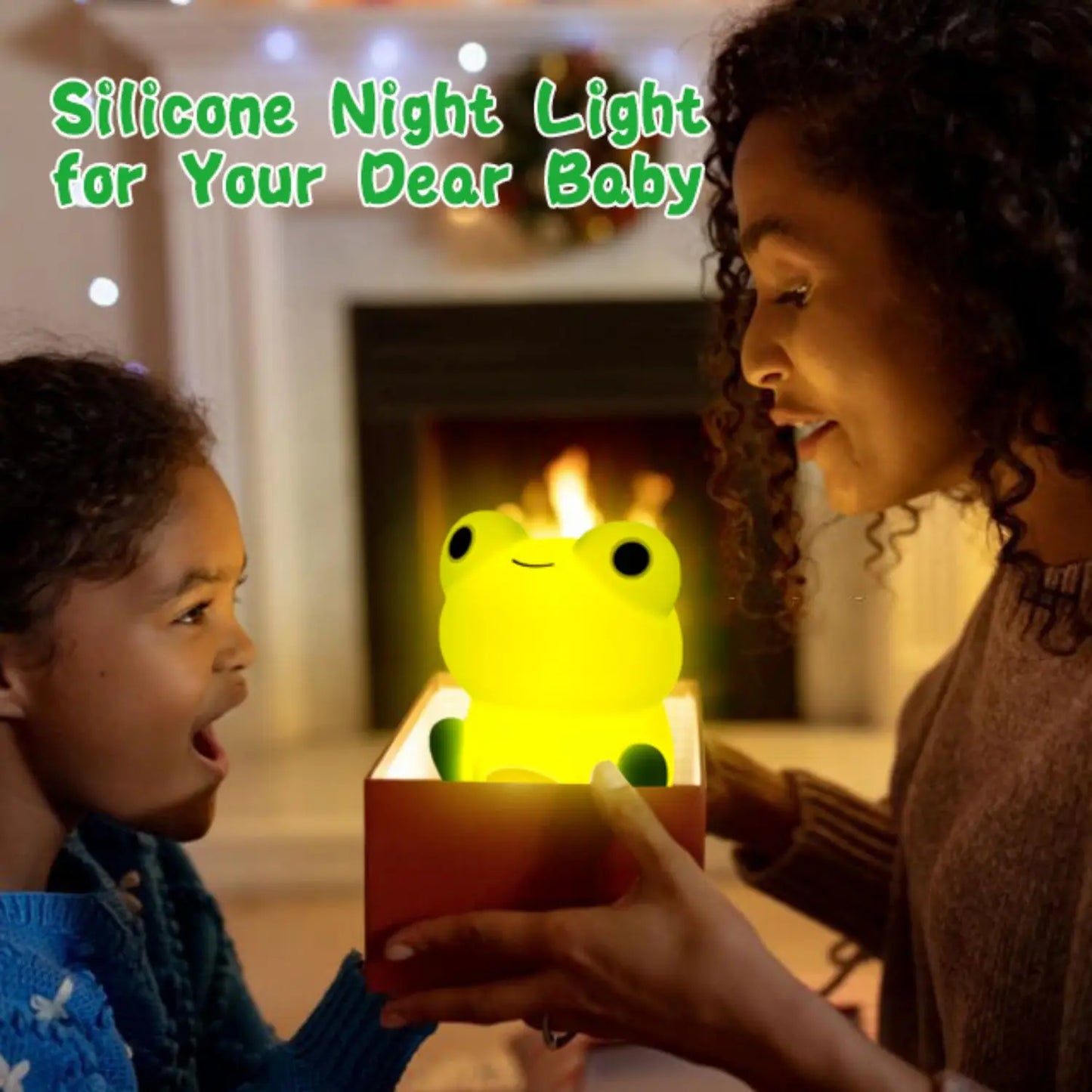 Colorful Frog Nightlight for Kids | Soft Silicone | Rechargeable