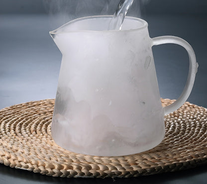Premium Glass Teapot with Steel Infuser and Wood Lid