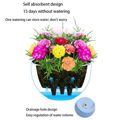 Natural Woven Hanging Planter Basket