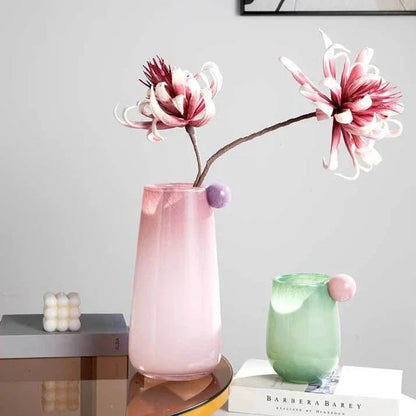 Round Clear Decorative Vase