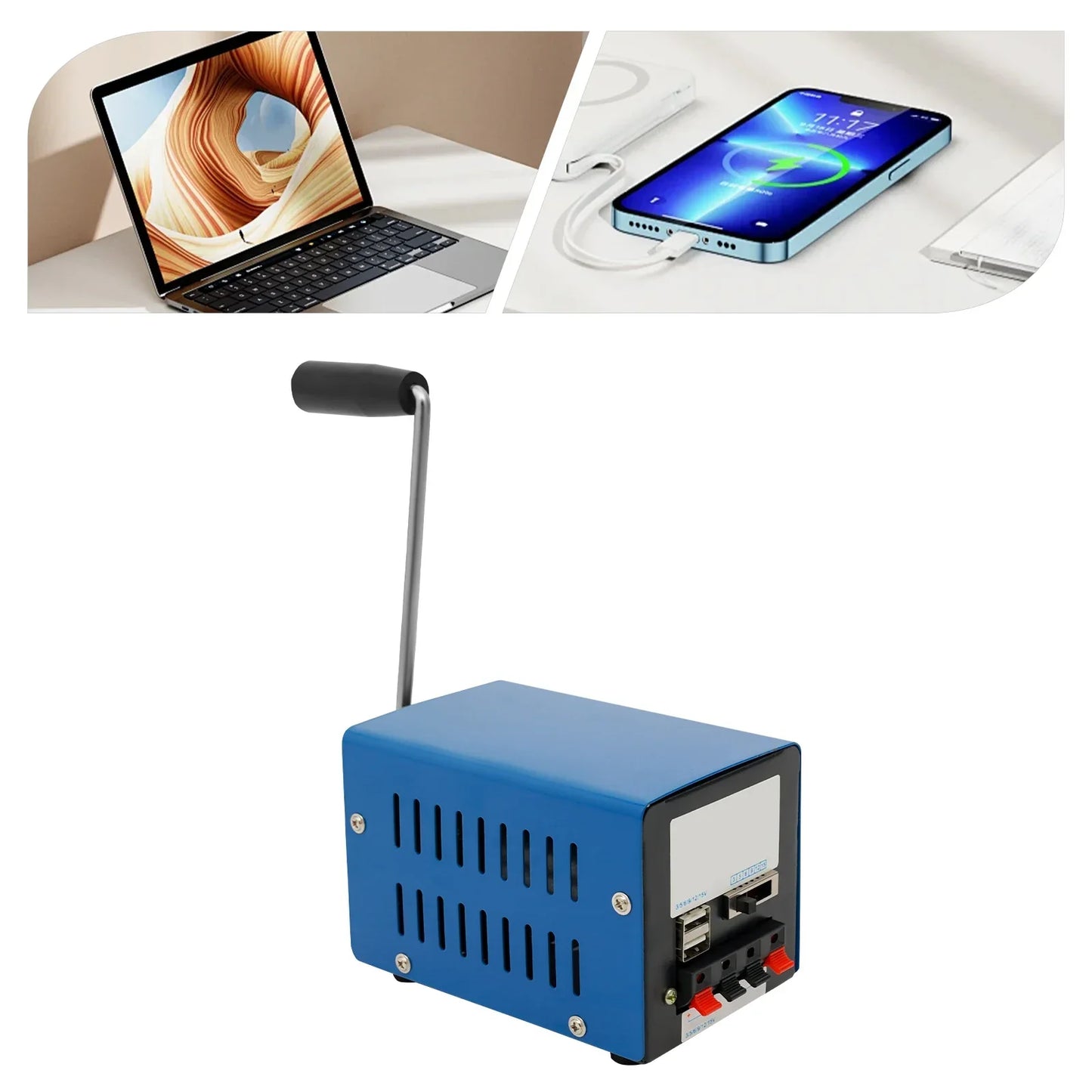 Portable Mini Hand Crank USB Charger