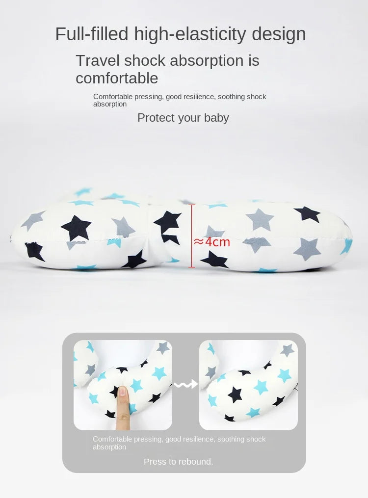 Soft Baby Head Support Pillow for Stroller and Car