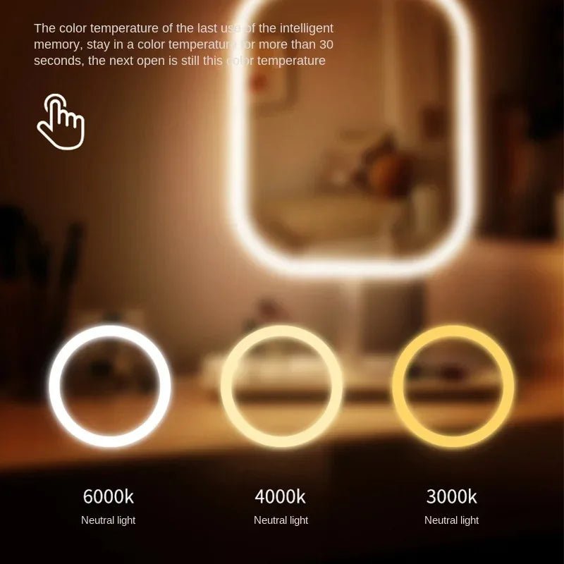 Bright LED Vanity Mirror with Adjustable Lighting