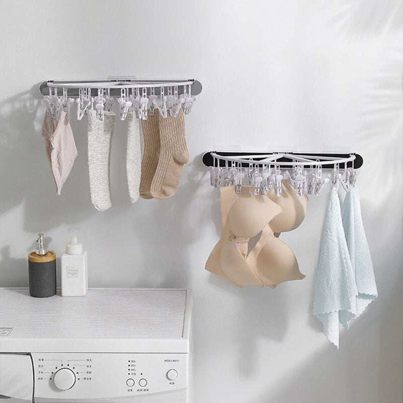 Space-Saving Foldable Sock Dryer Rack