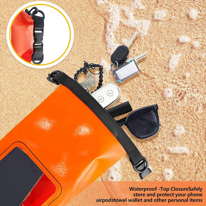 Waterproof Dry Sack 2L with Phone Window for Water Sports