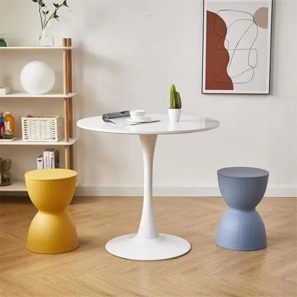 Modern Slim Side Table with Unique Hourglass Shape