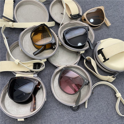 Stylish UV Protection Folding Clear Lens Sunglasses