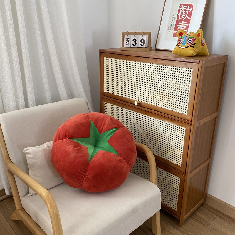 Soft Veggie Print Throw Pillows