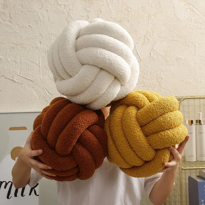 Textured Rope Knot Decor Pillow