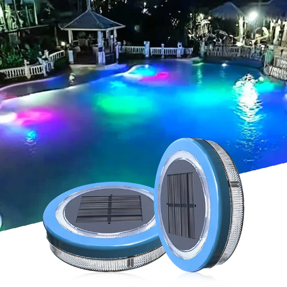 Colorful Floating Solar Pool Lamp Blue LED Waterproof