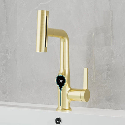 Modern Faucet with LED Temperature Control and Spray Nozzle