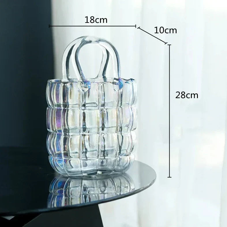 Clear Round Glass Flower Vase
