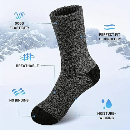 Thermal Merino Wool Hiking Socks for Men and Women