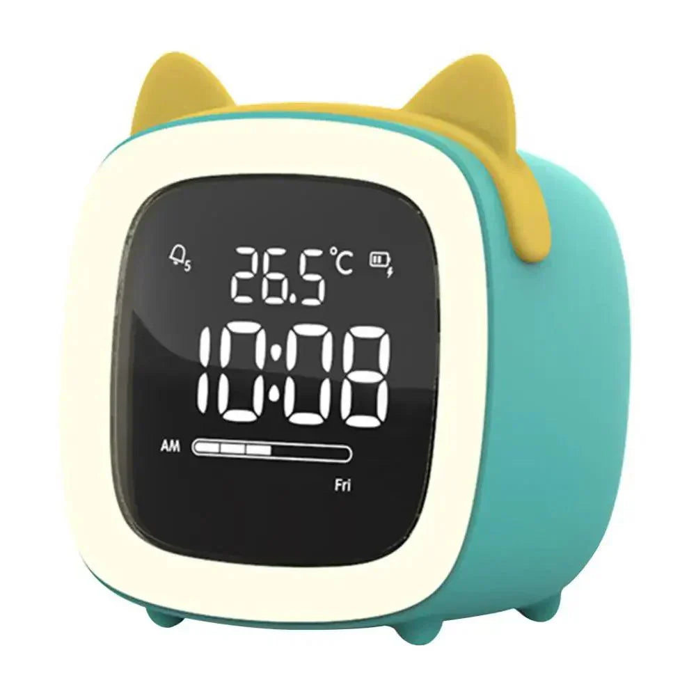 Colorful Bunny LED Clock with Nightlight for Kids Bedrooms