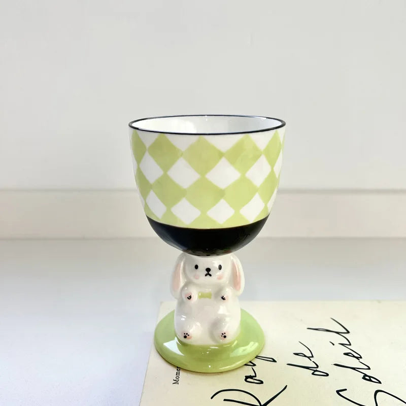 Cute Rabbit Wine Glass