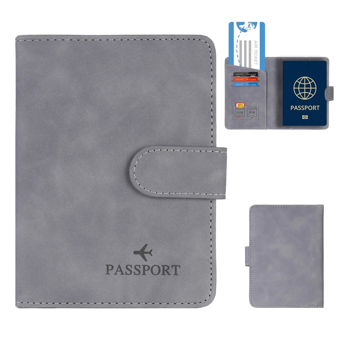 Premium RFID Passport Holder in Genuine Leather Style