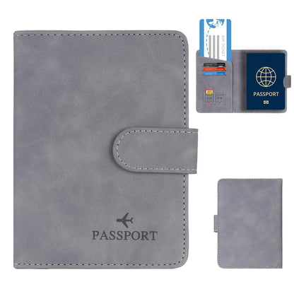 Premium RFID Passport Holder in Genuine Leather Style