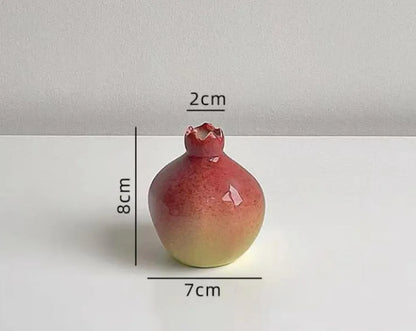 Decorative Red Fruit Ceramic Vase