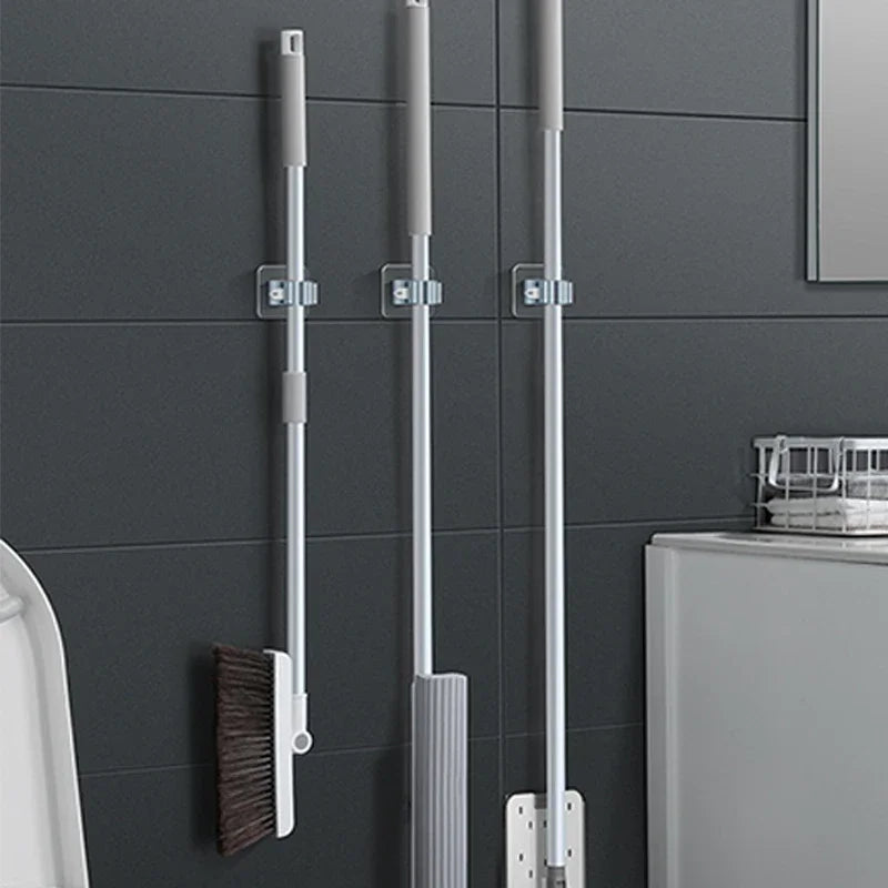 Easy Install Wall Mounted Mop Holder Set of 4