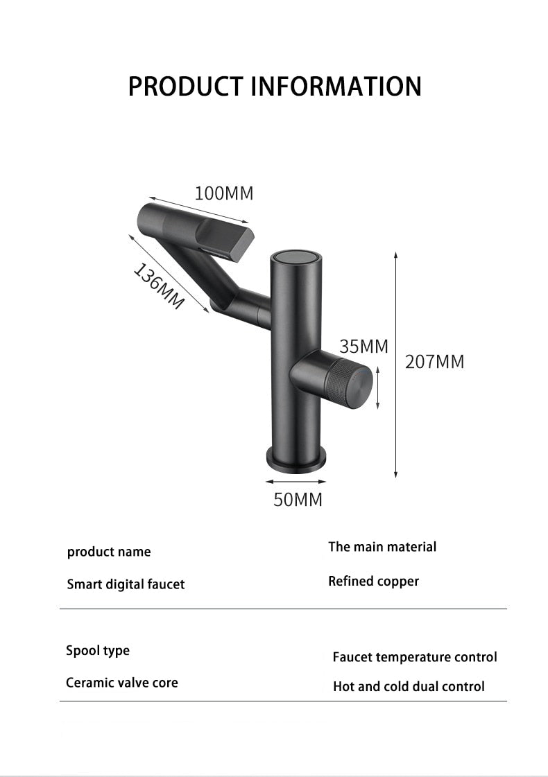 Stylish Automatic Rotating Waterfall Kitchen Faucet