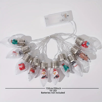 Warm White LED Fairy String Lights 2m 10 LEDs Battery Operated