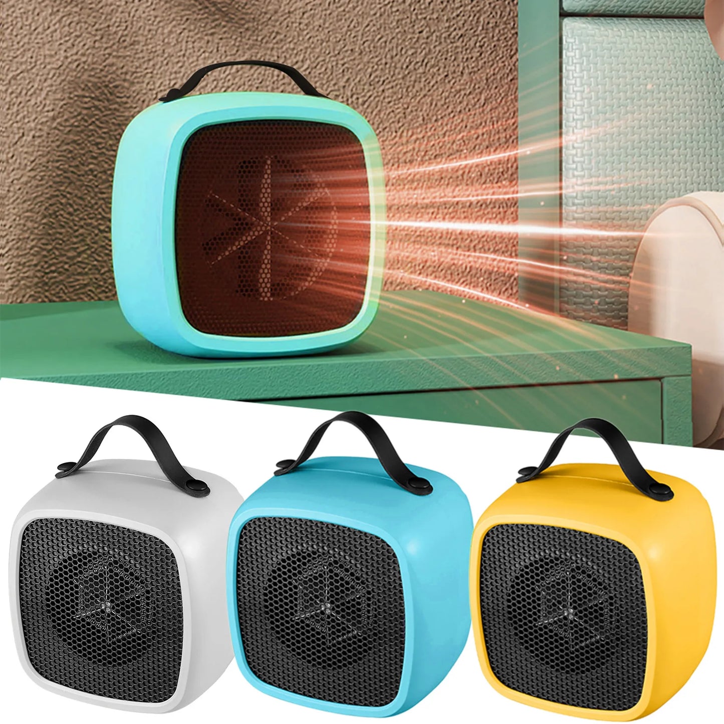 Compact 500W Electric Space Heater for Home Office