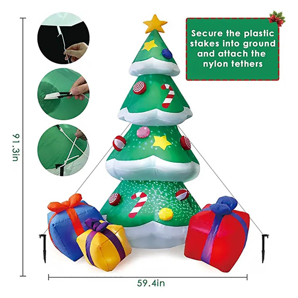 Large Inflatable LED Christmas Tree Decoration
