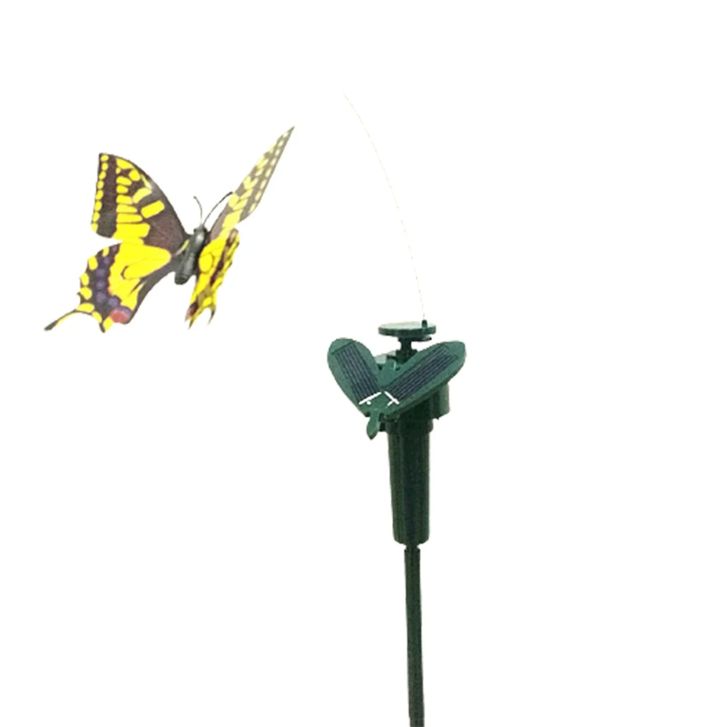 Colorful Solar Garden Stake with Moving Wings Decor