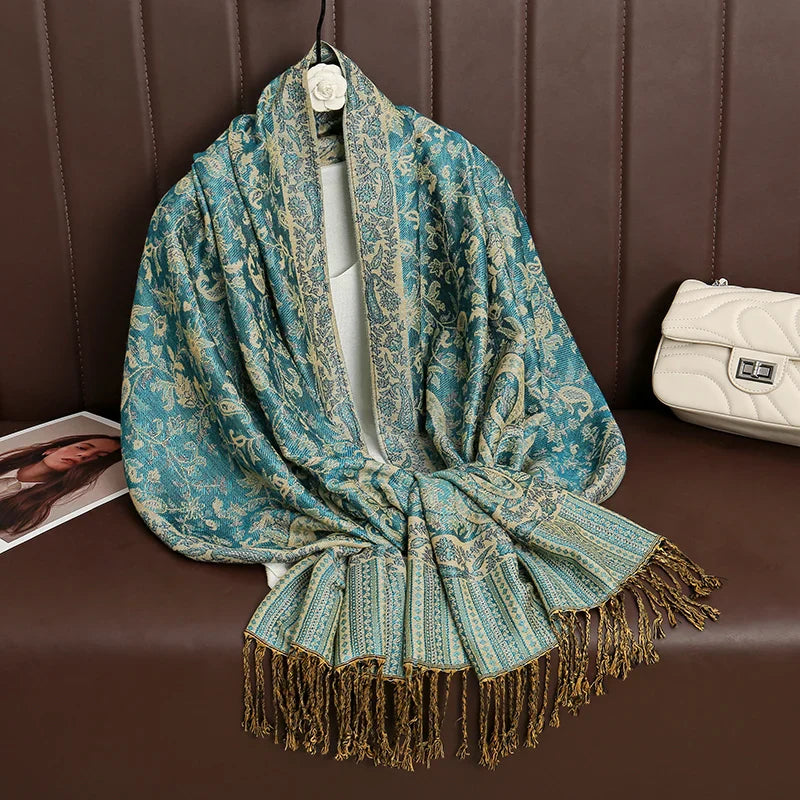 Soft Cashmere Women's Scarf Luxury Warm Print