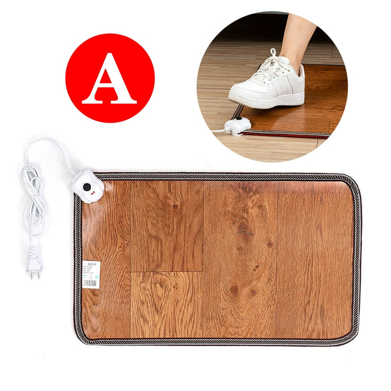 Cozy Heat Adjustable Leather Foot Warmth Mat